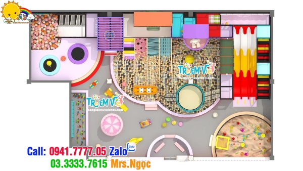 Thiết kế khu vui chơi trẻ em 375 mét vuông (3)