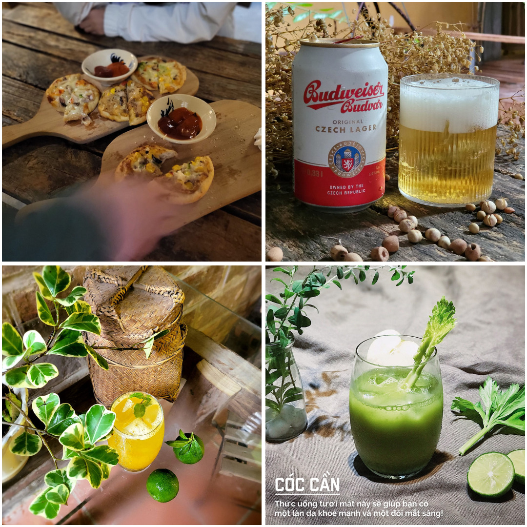 Đồ ăn và nước uống tại Xoan Cafe