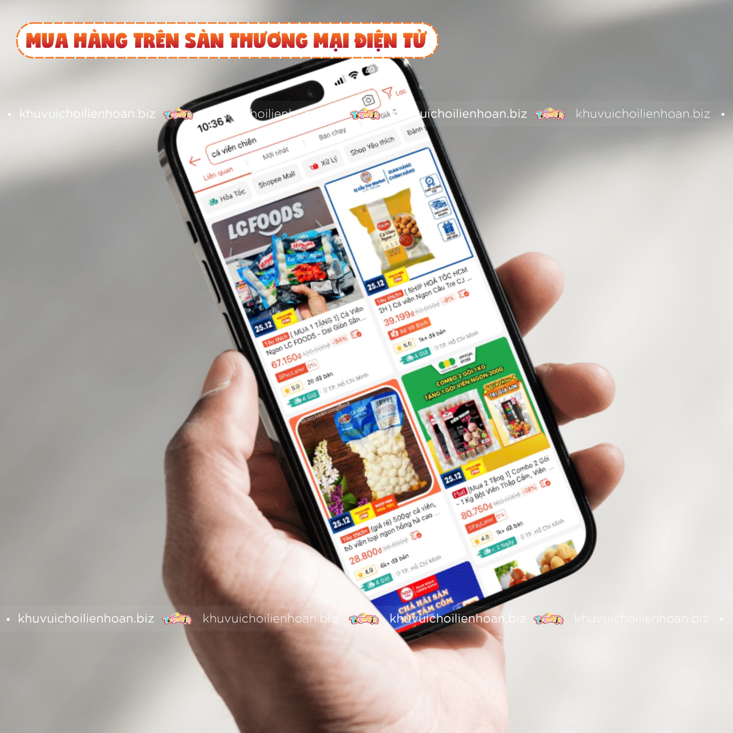 Mua hàng qua các sàn thương mại điện tử