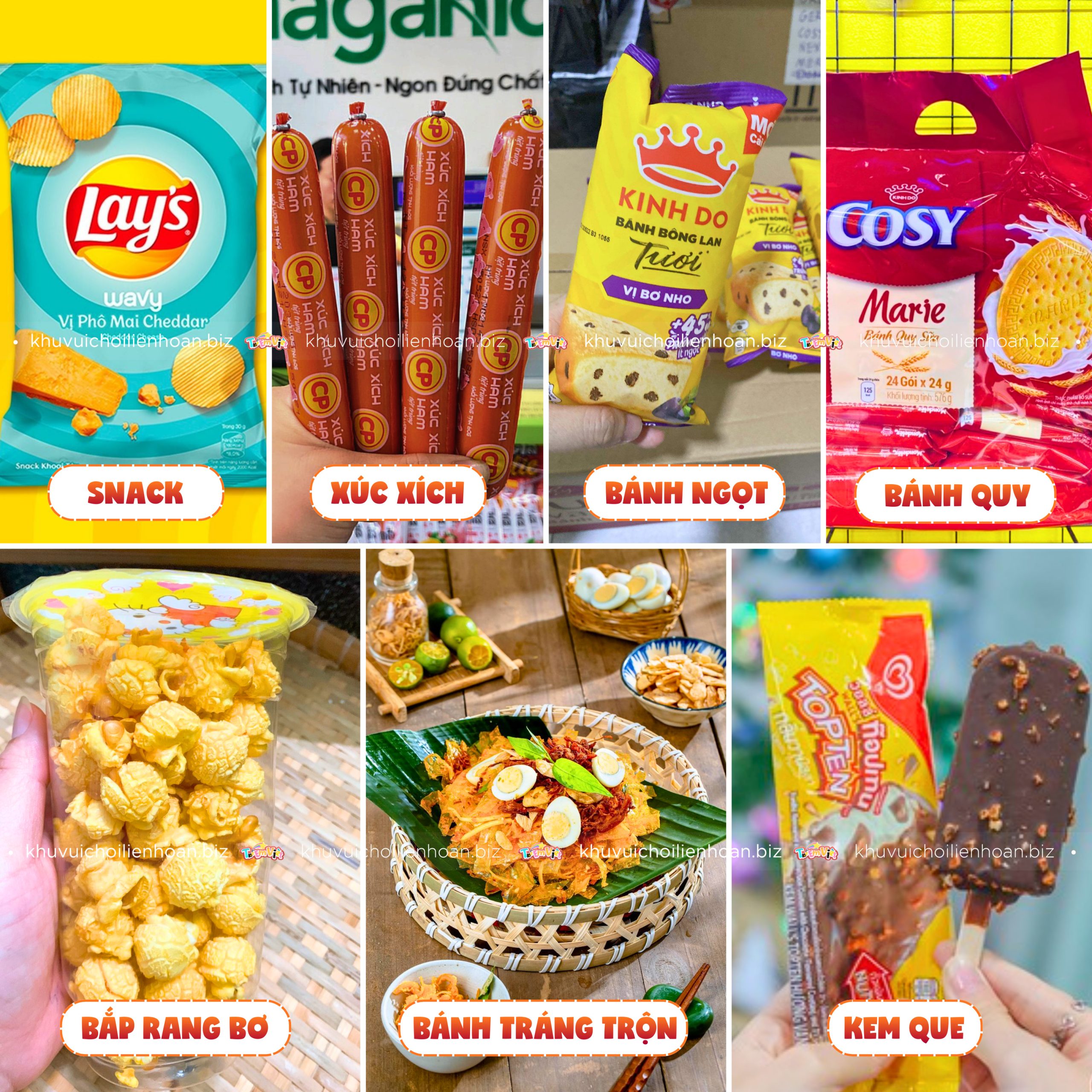 Các món đồ chơi nhẹ tại khu vui chơi