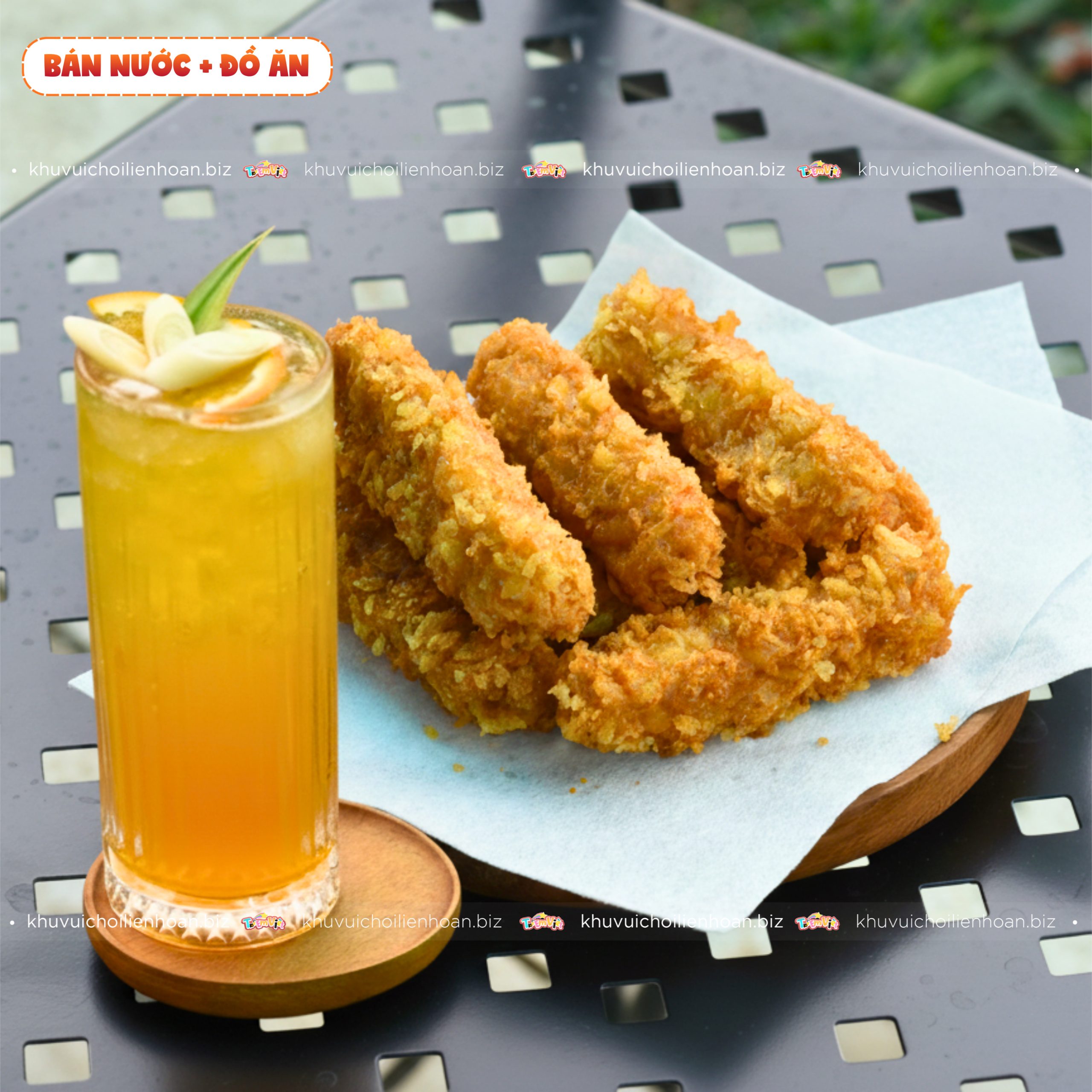 Bán nước + đồ ăn