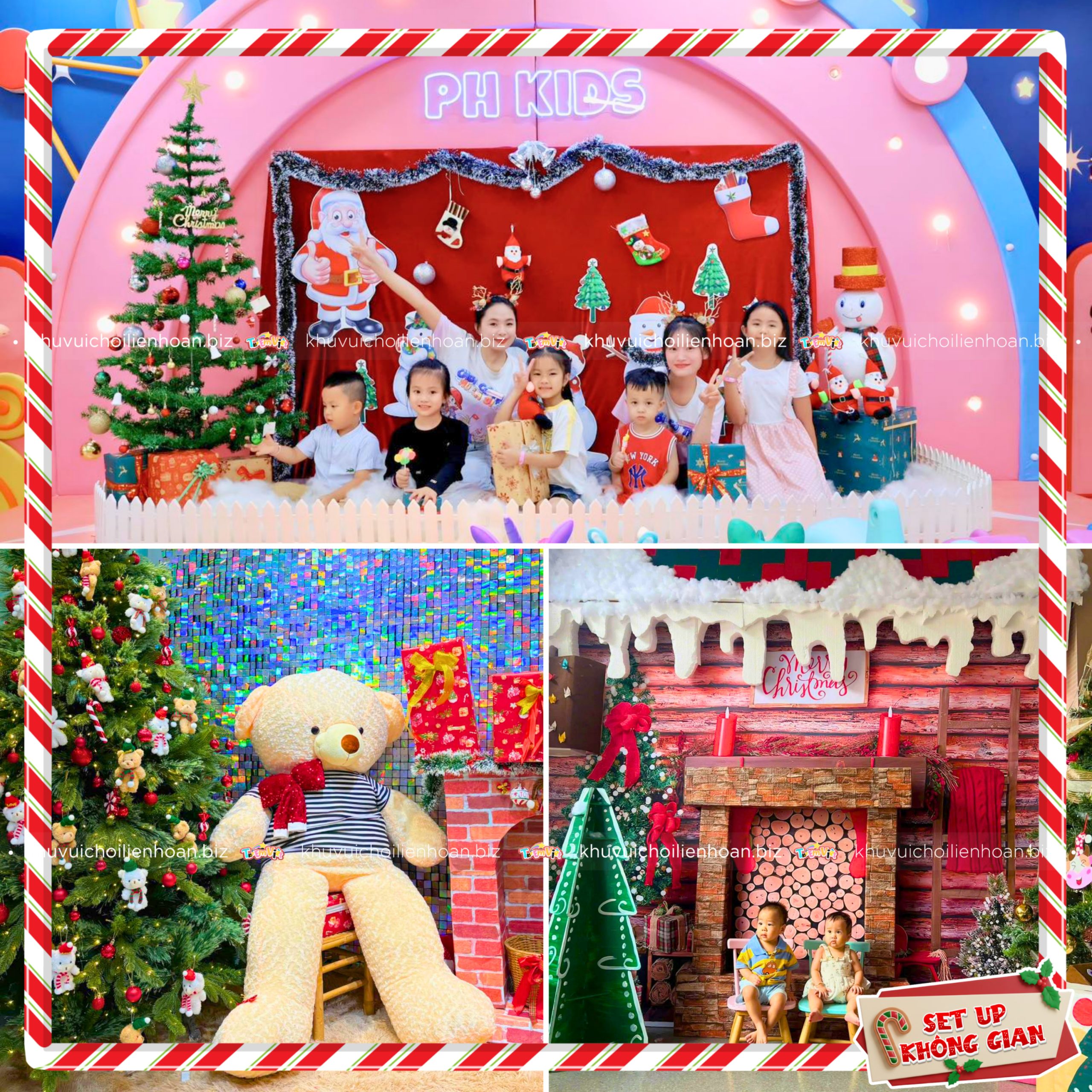 Set up góc chụp Giáng Sinh