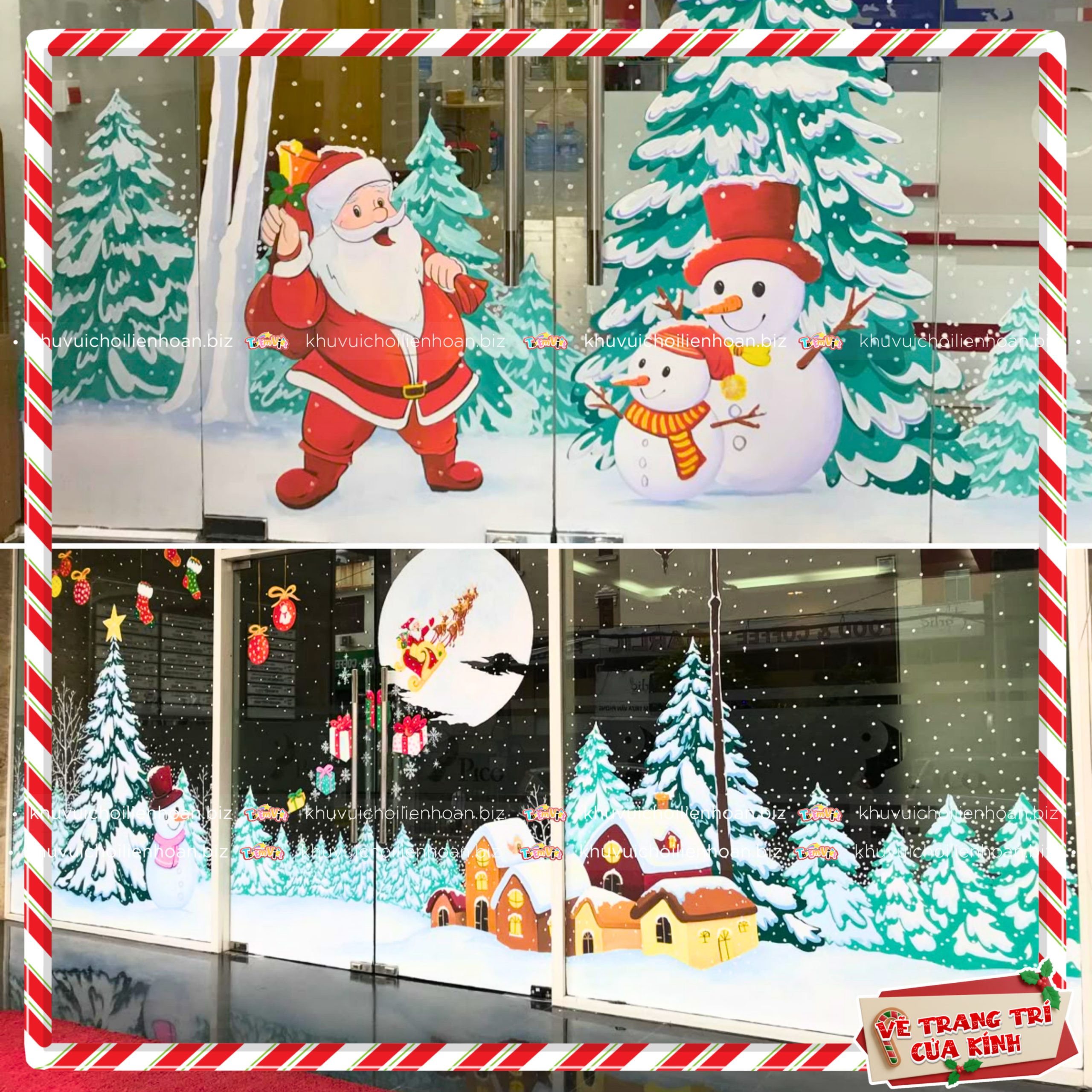 Vẽ trang trí cửa kính