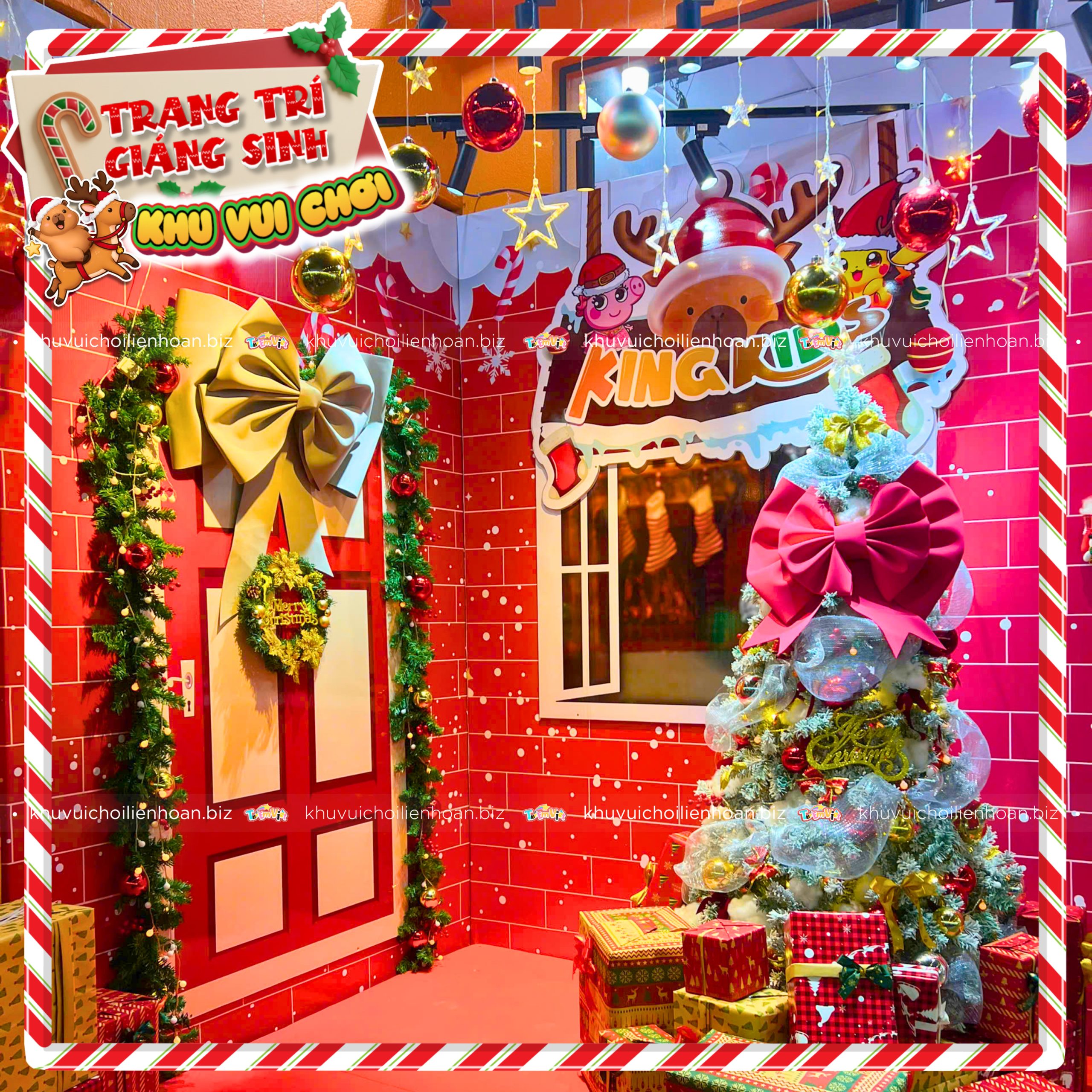 Trang trí Giáng sinh khu vui chơi 