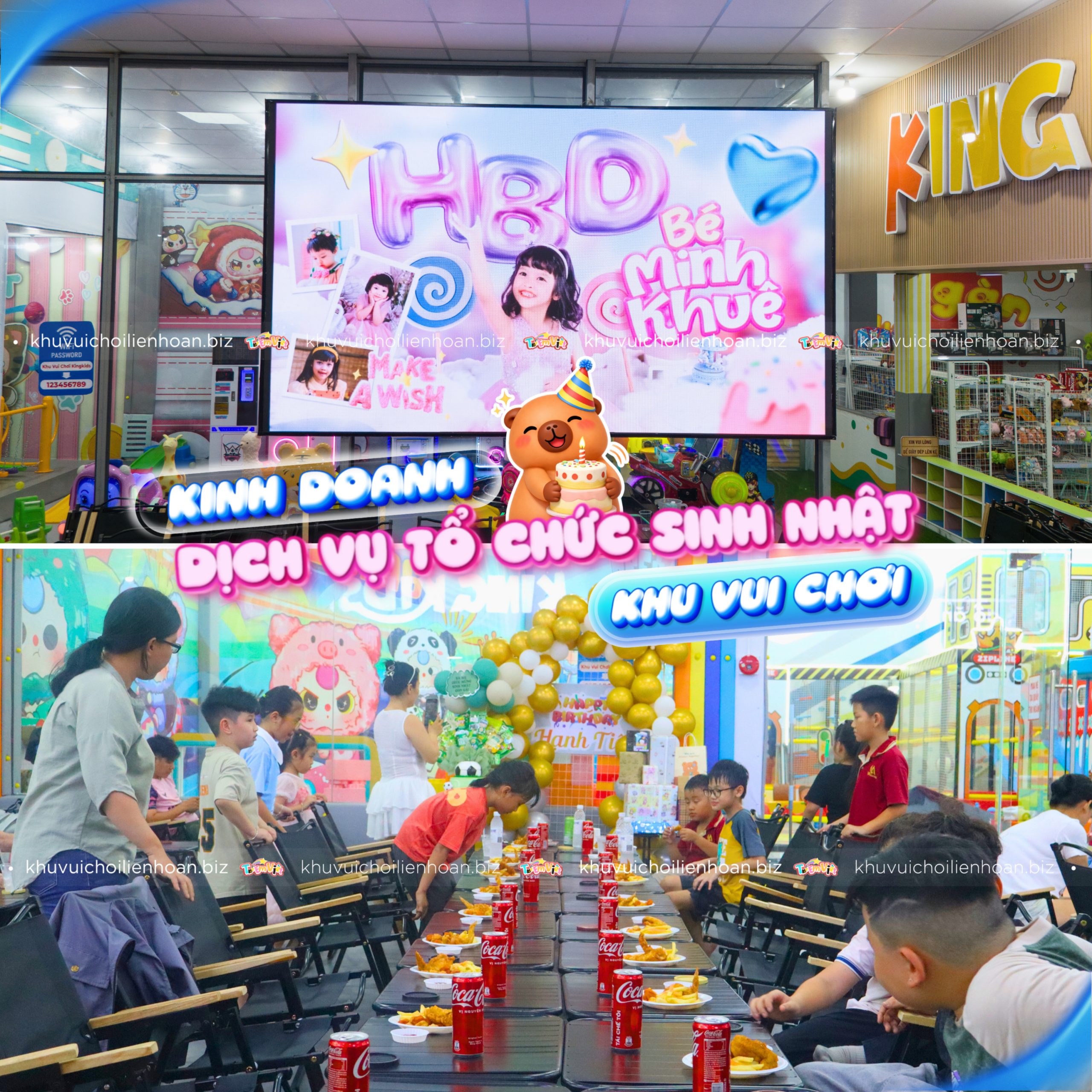 Kinh doanh dịch vụ tổ chức sinh nhật khu vui chơi