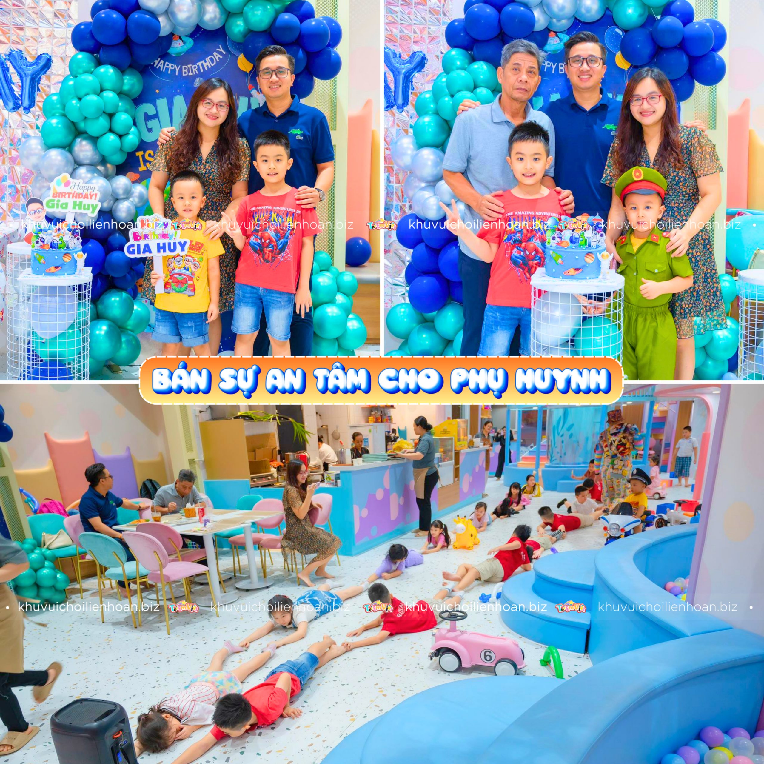 Bán sự an tâm cho phụ huynh khi kinh doanh dịch vụ tổ chức sinh nhật khu vui chơi