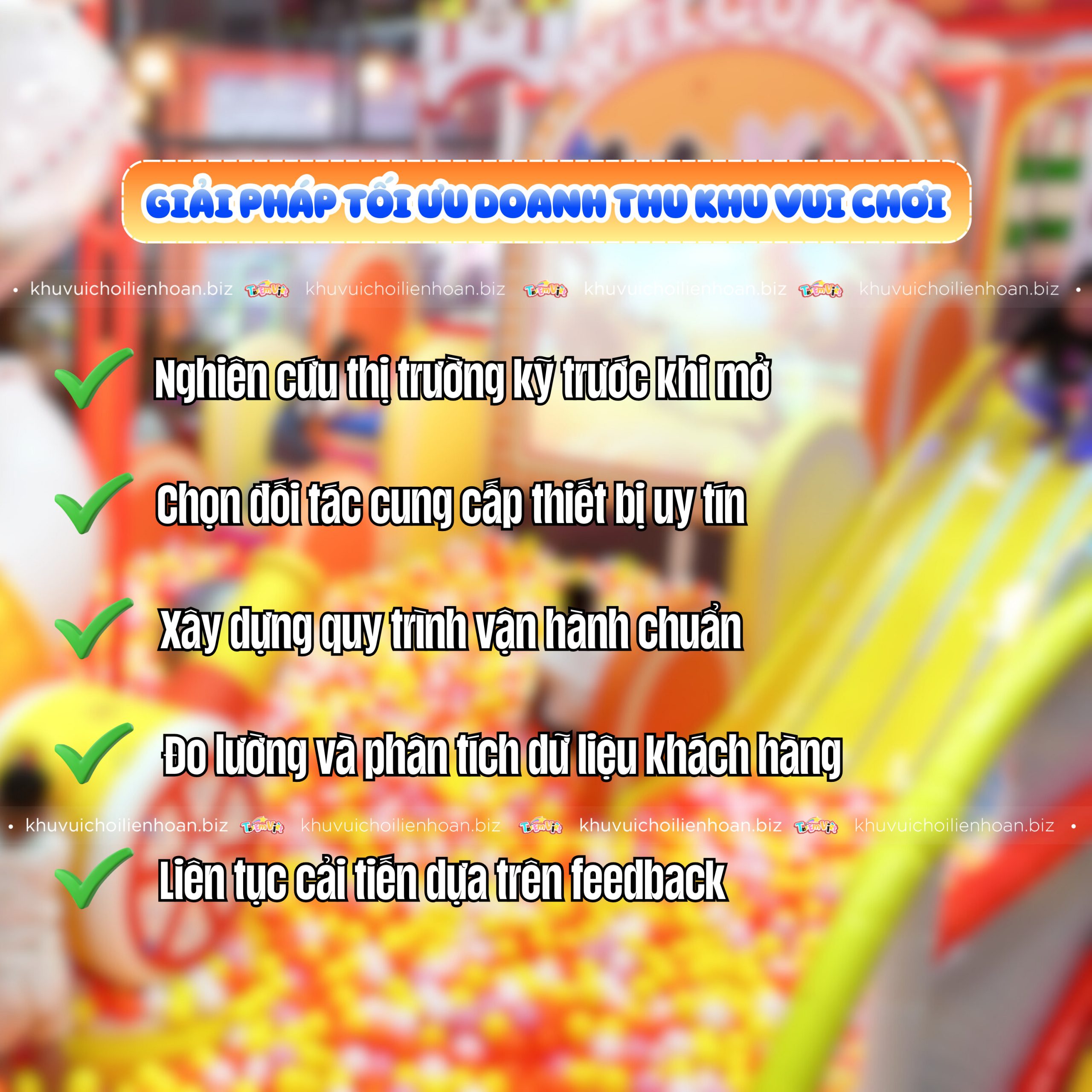 Giải pháp tối ưu doanh thu khu vui chơi trẻ em