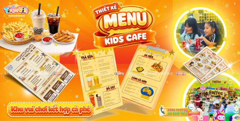 Banner Thiết kế menu kids cafe