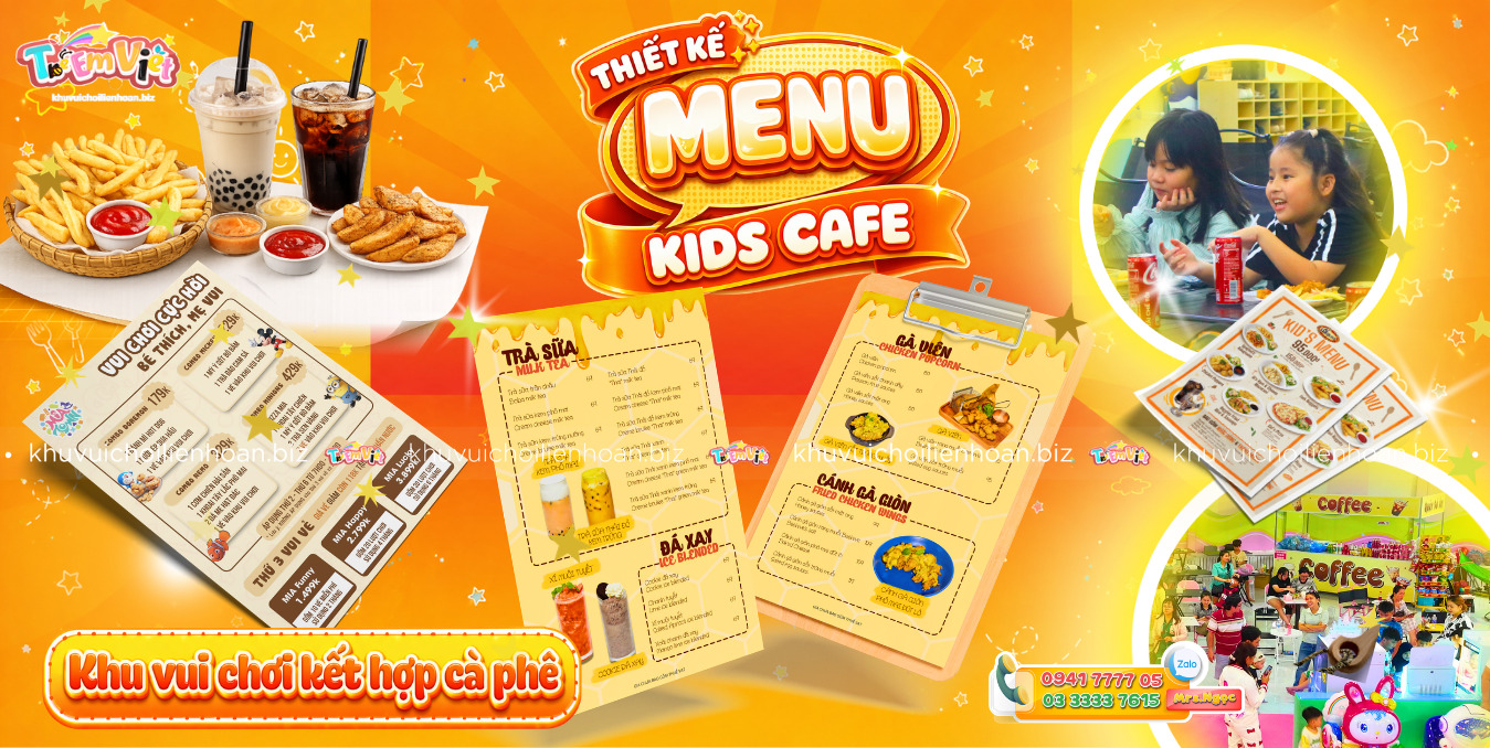 Banner Thiết kế menu kids cafe