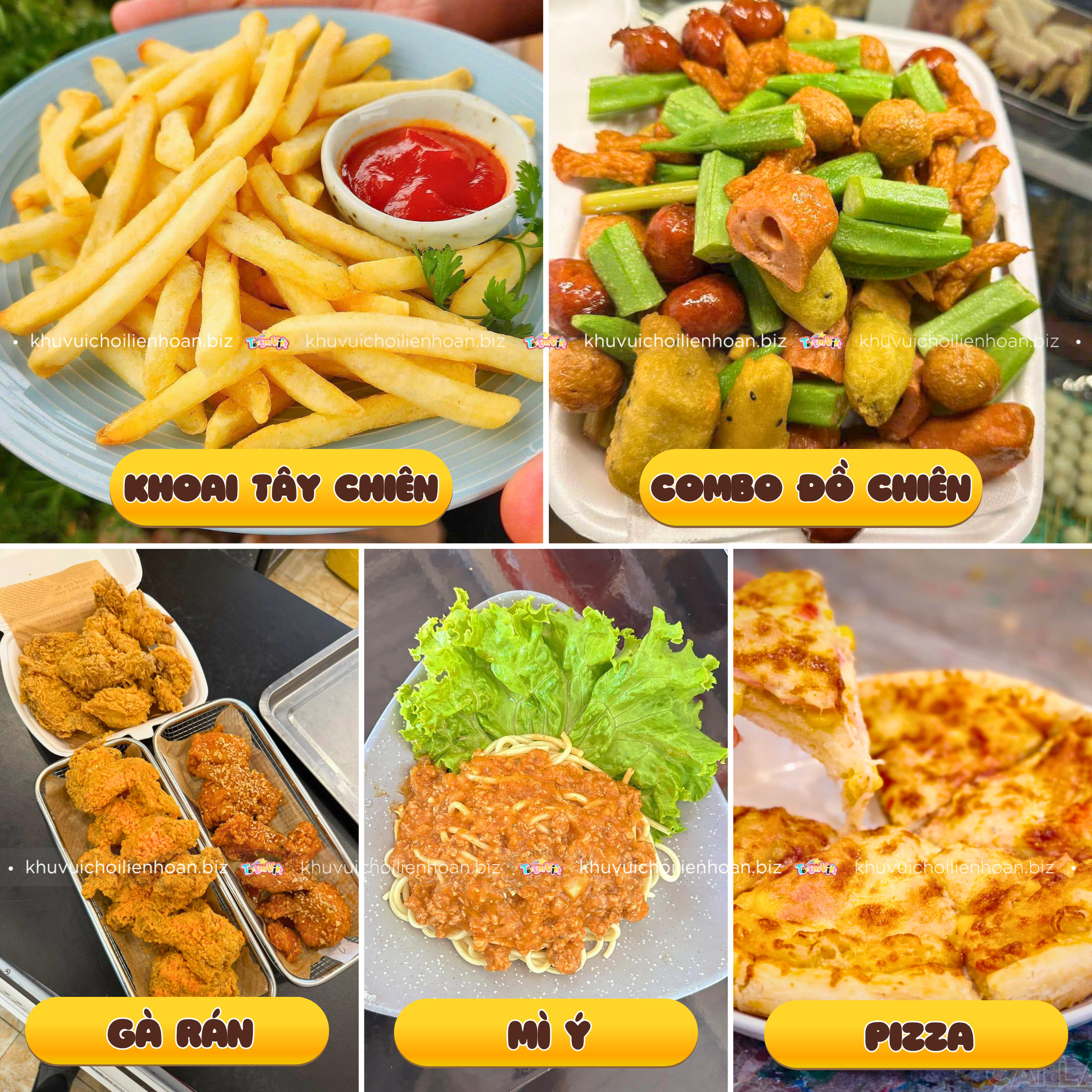 Các món đồ chơi nhẹ trong menu kids cafe