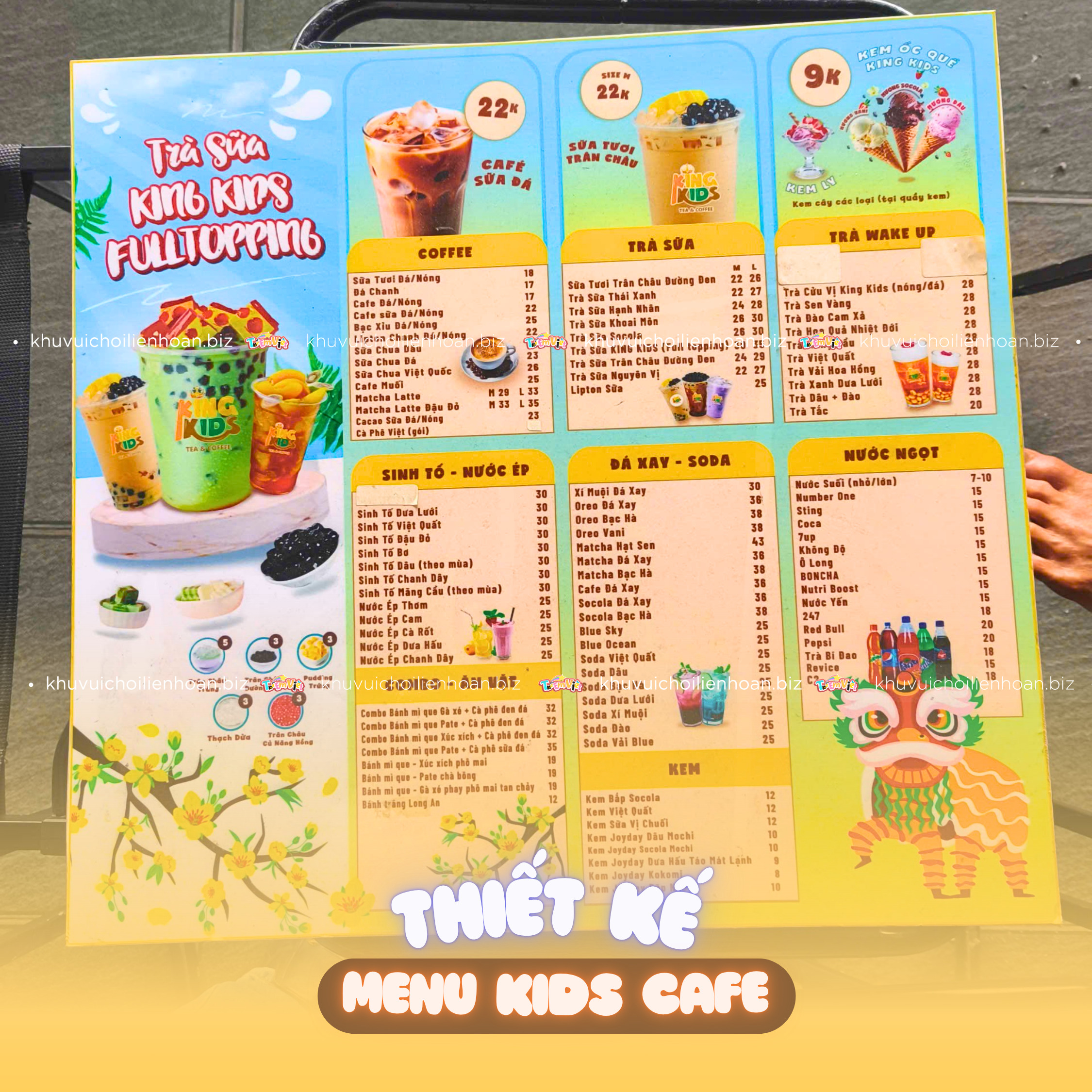 Thiết kế menu kids cafe