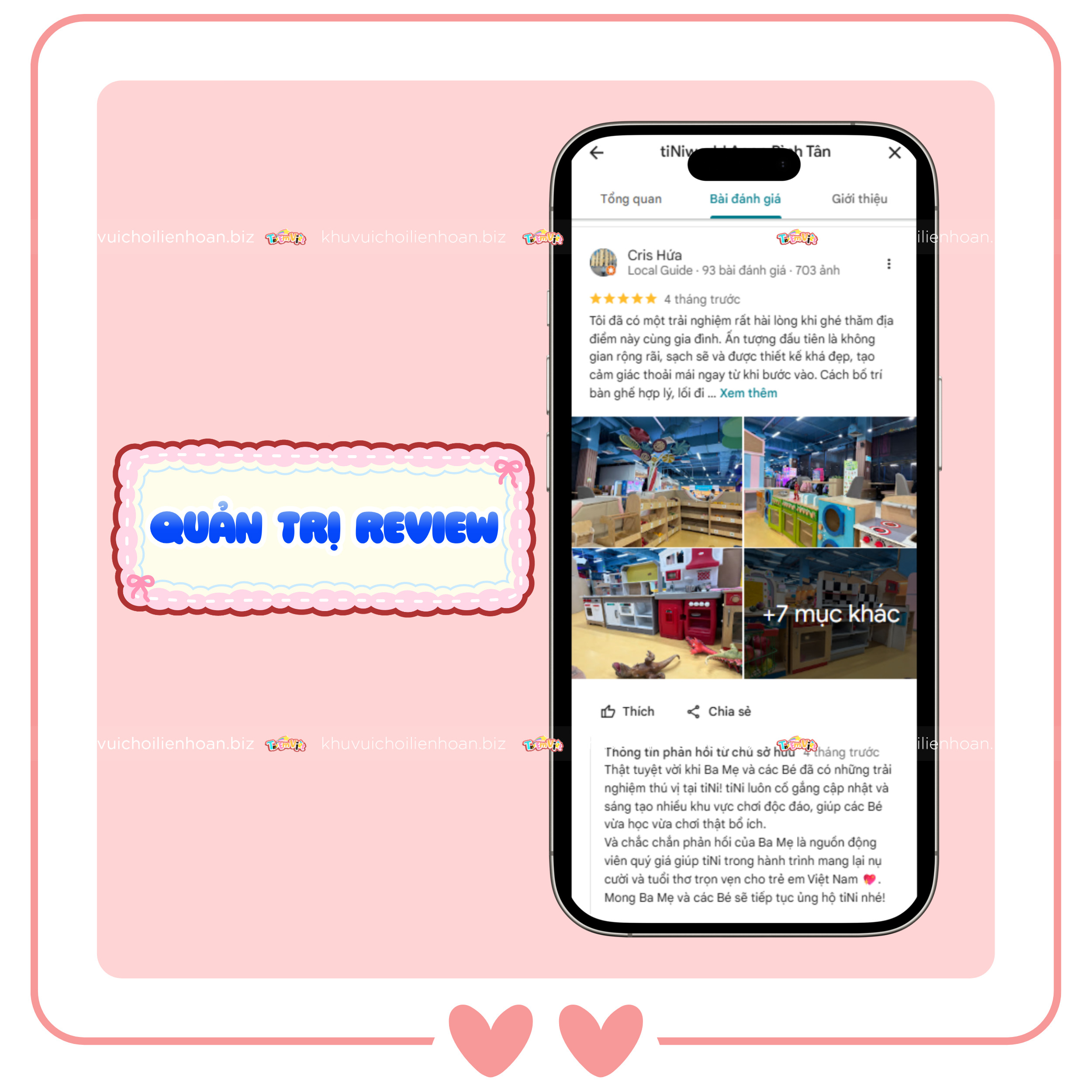 Quản trị review khi vận hành Google Maps khu vui chơi