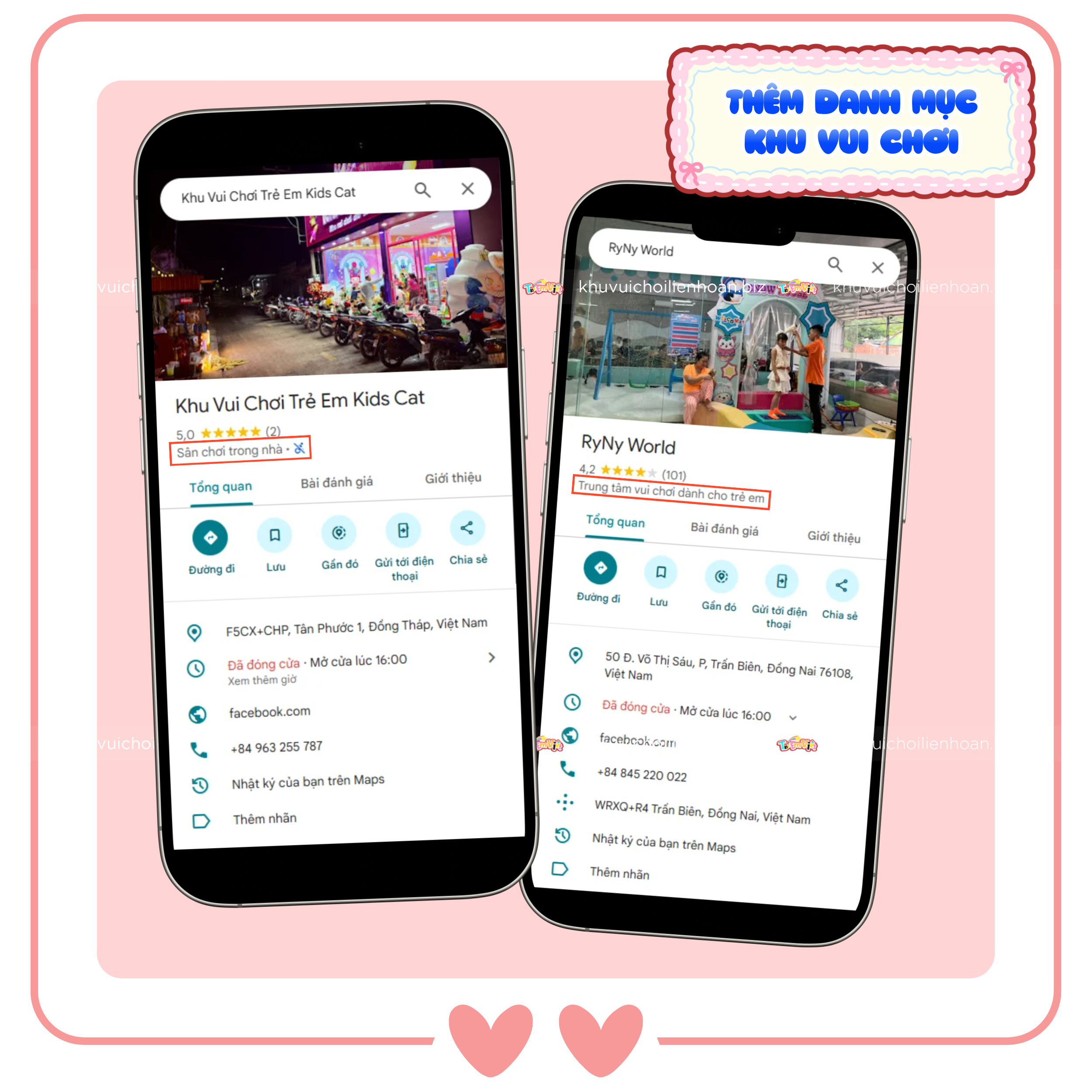 Thêm danh mục khu vui chơi trên Google Maps