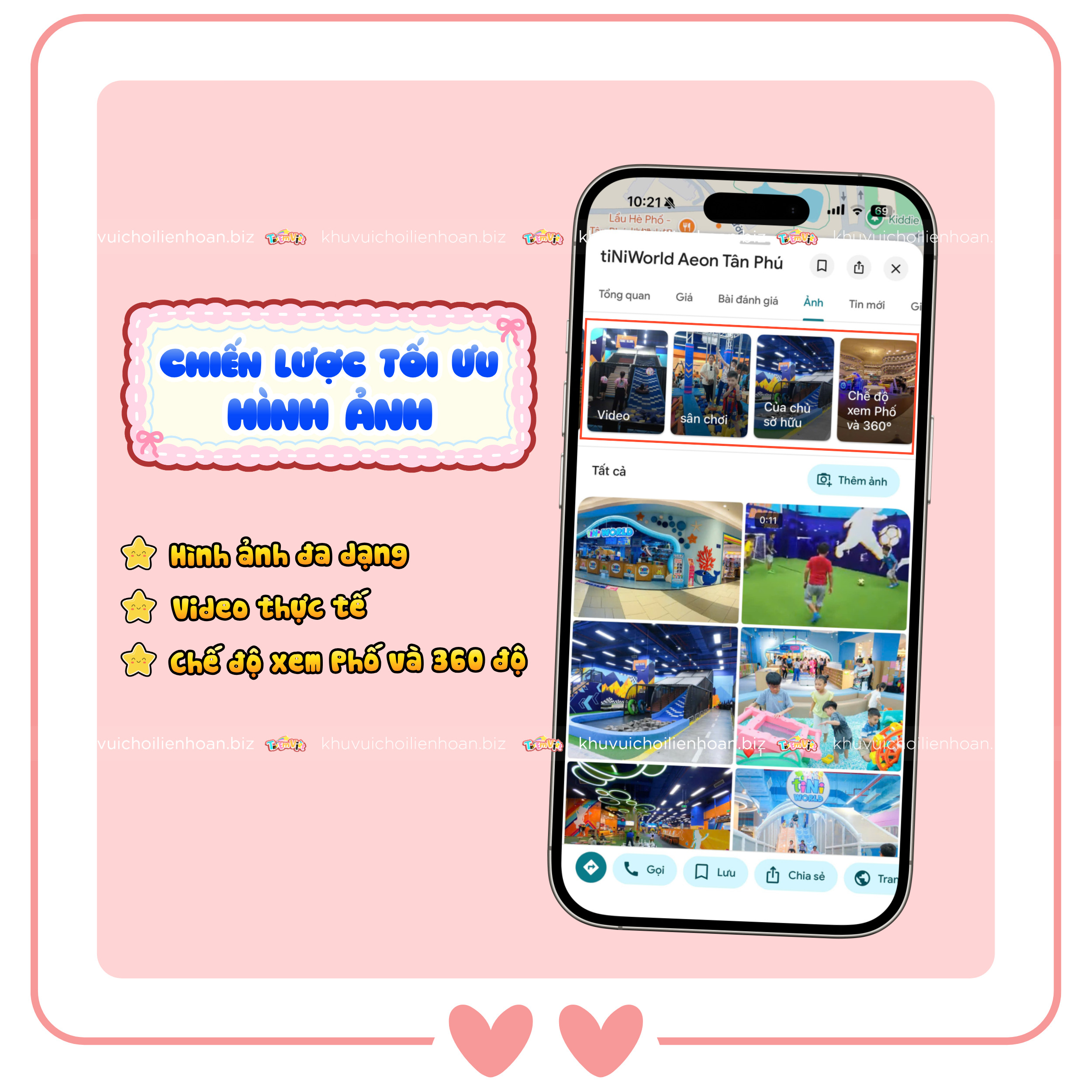 Chiến lược tối ưu hình ảnh khi vận hành Google Maps khu vui chơi