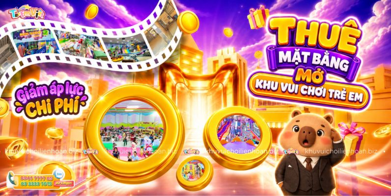 Banner Thuê mặt bằng mở khu vui chơi trẻ em