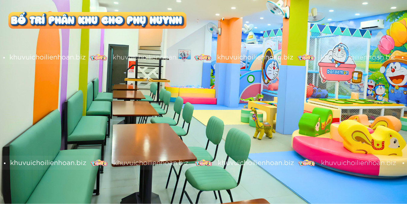 Bố trí khu vưc F&B cho phụ huynh để lấp khoảng trống trong khu vui chơi