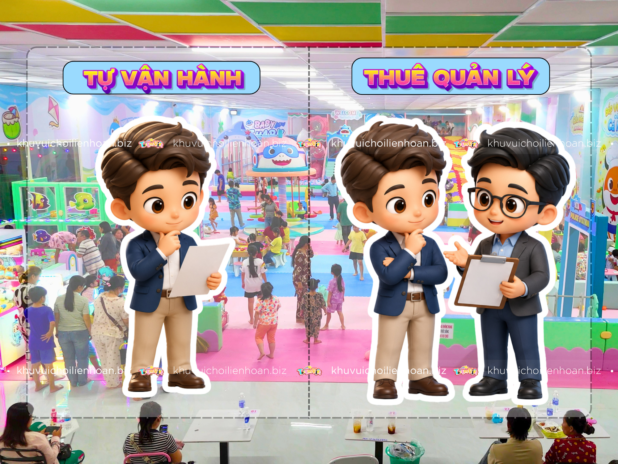 Nên tự vận hành hay thuê quản lý khu vui chơi trẻ em?