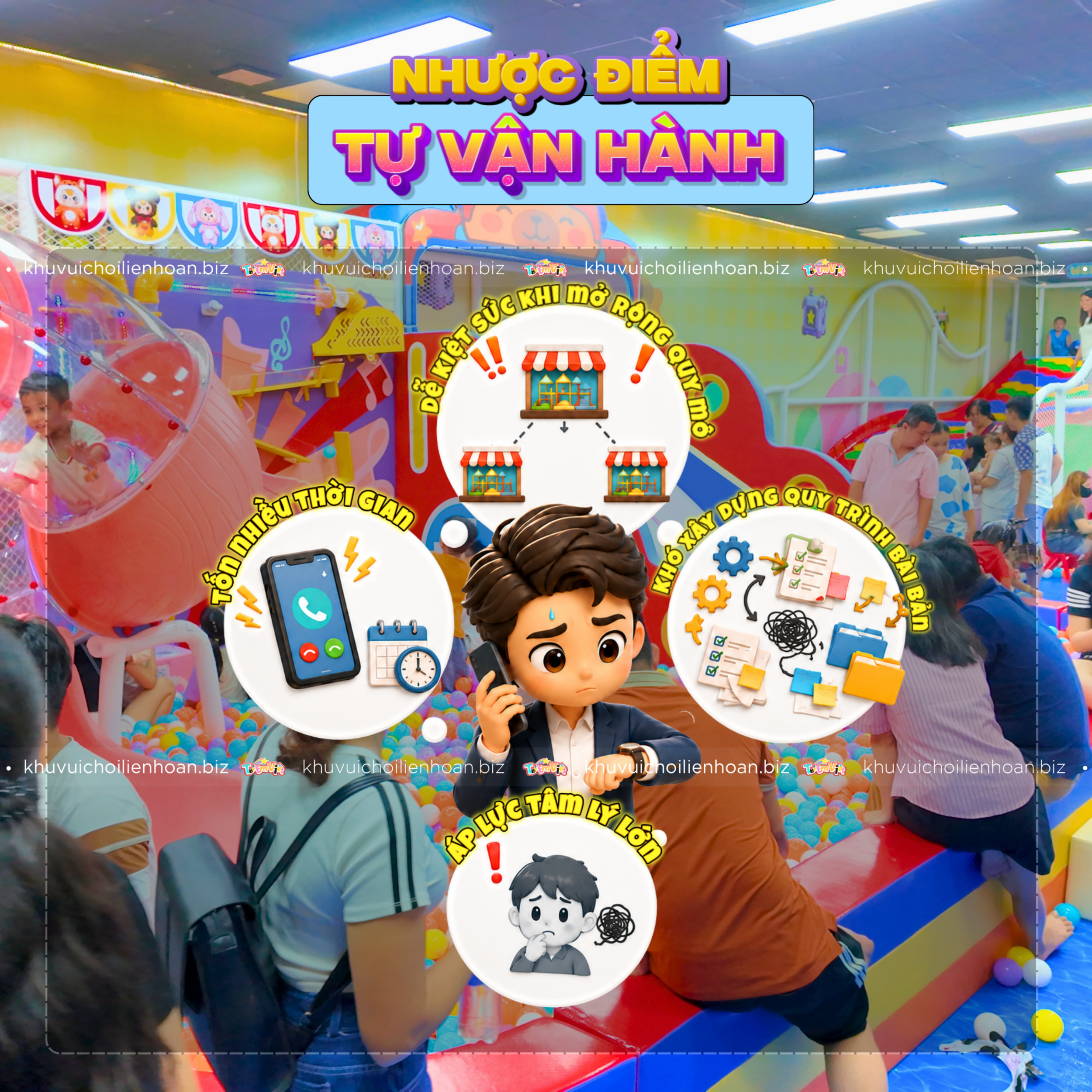 Nhược điểm của tự vận hành khu vui chơ trẻ em
