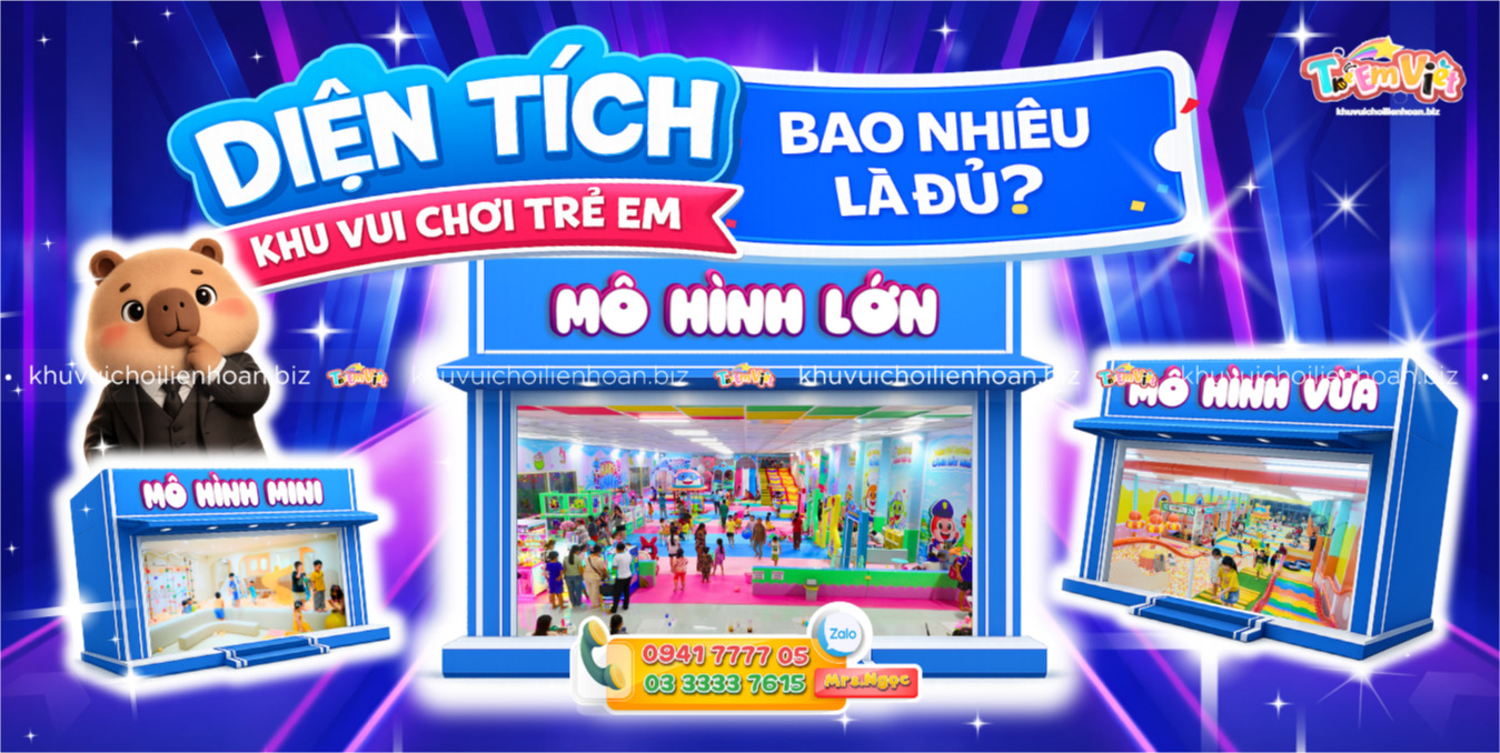 Banner Diện tích khu vui chơi trẻ em bao nhiêu là đủ