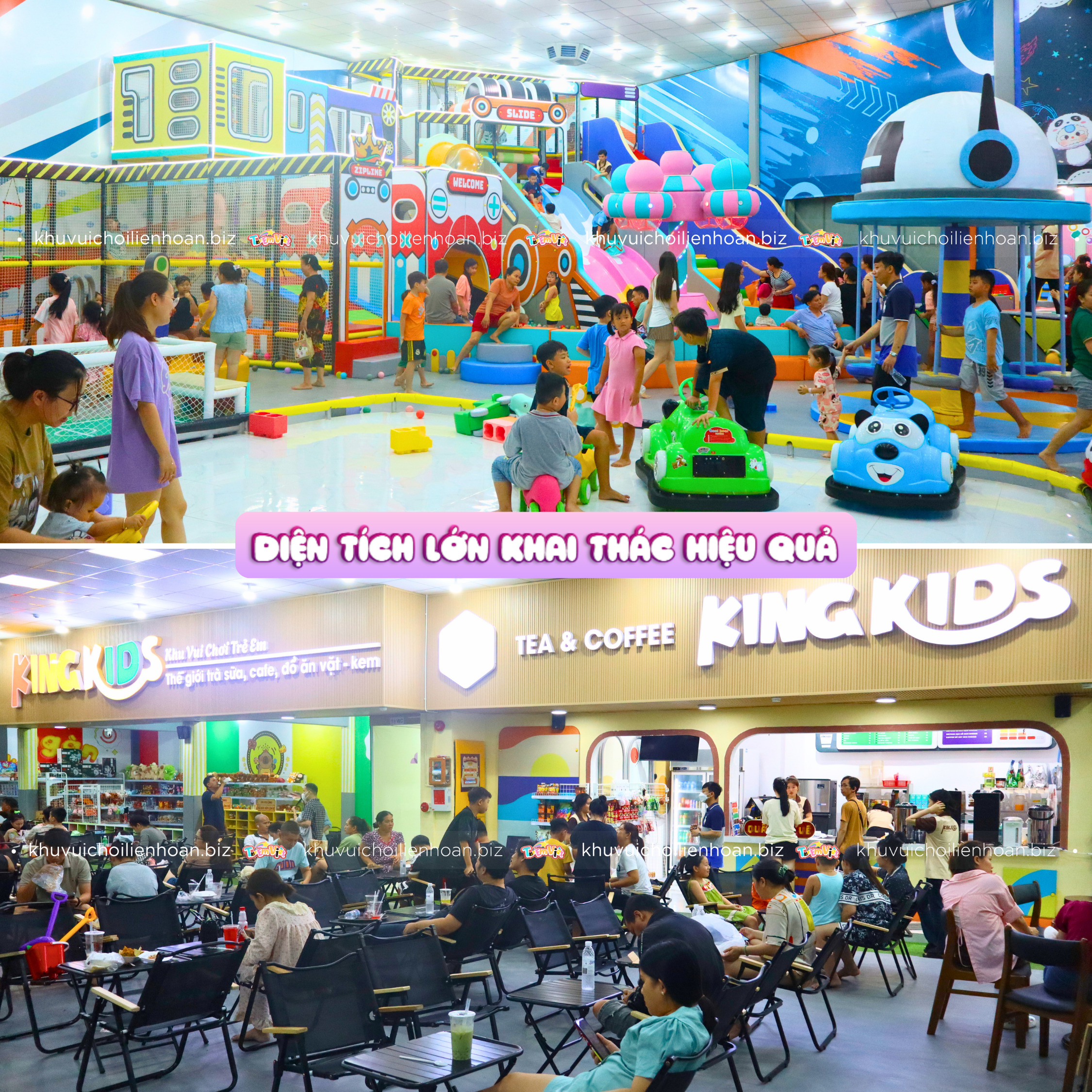 Diện tích khu vui chơi trẻ em lớn được khai thác hiệu quả