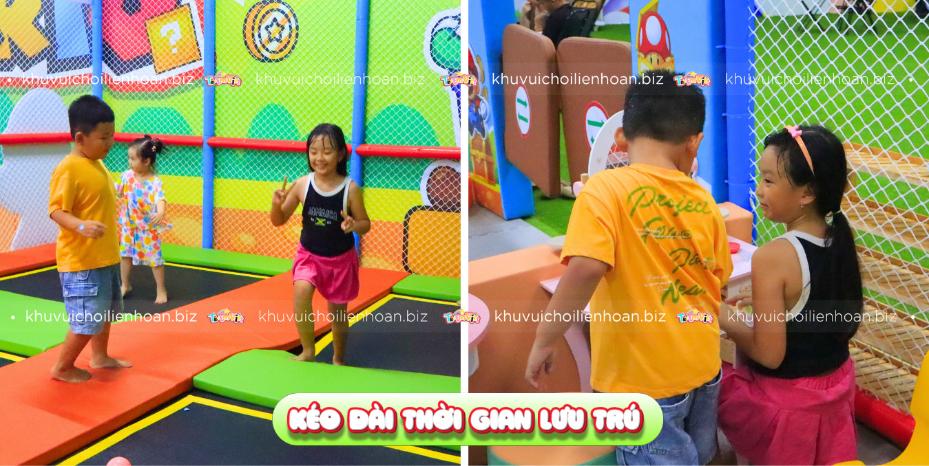 Kết hợp vận động thô và vận động tinh trong khu vui chơi kéo dài thời gian lưu trú
