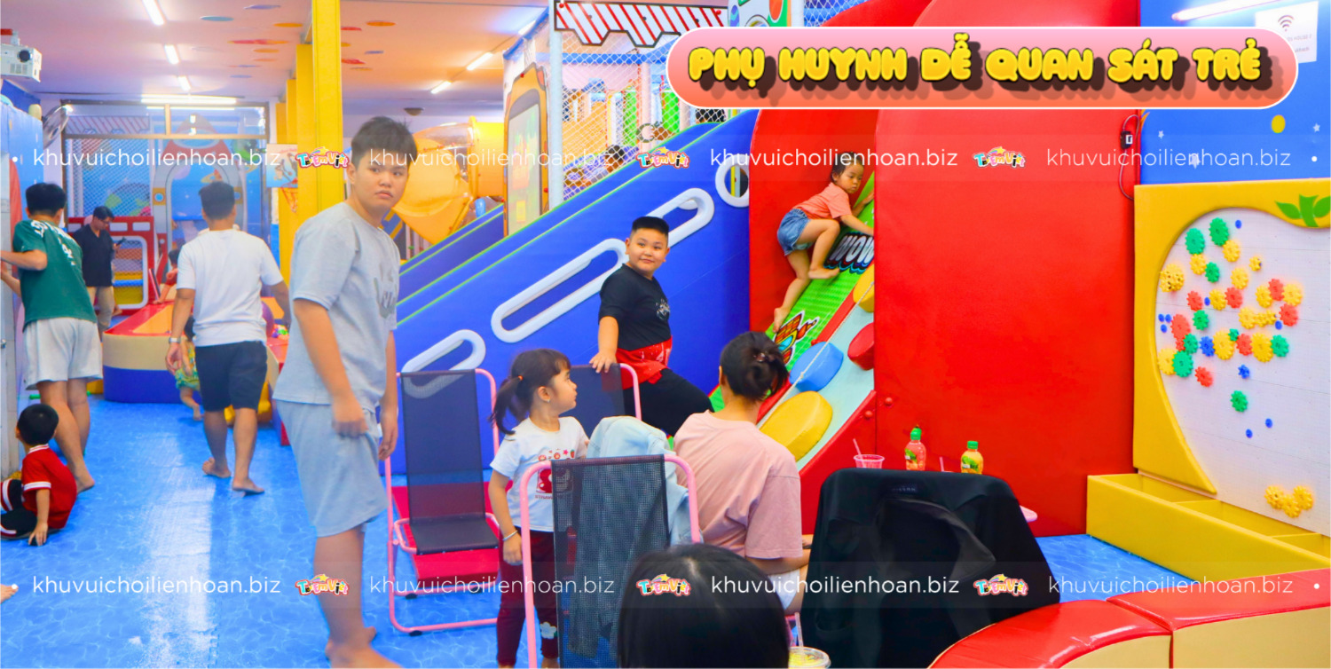 Yếu tố tạo nên khu vui chơi hấp dẫn là phụ huynh dễ quan sát trẻ