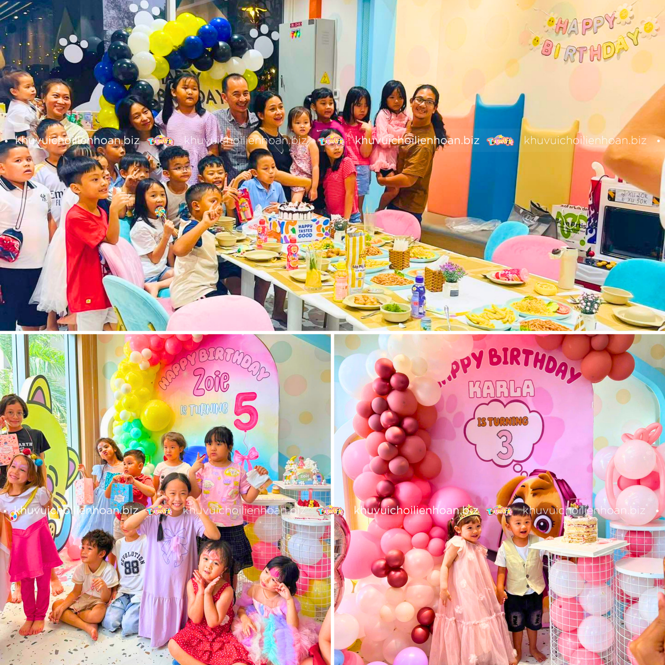 Nguồn thu khu vui chơi trẻ em từ dịch vụ tổ chức sinh nhật 