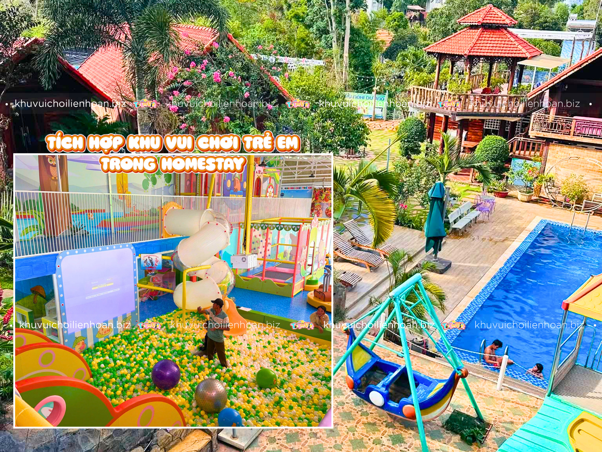 Tích hợp khu vui chơi trẻ em trong homestay